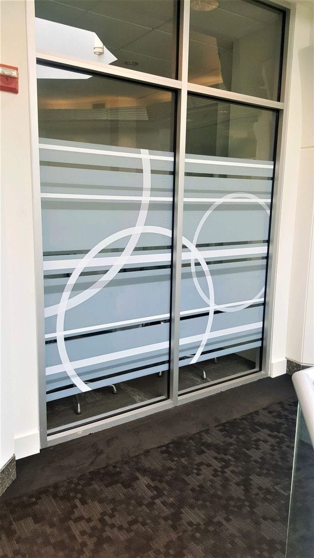 custom graphic on glass