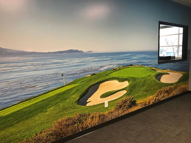 custom wall wrap of golf course